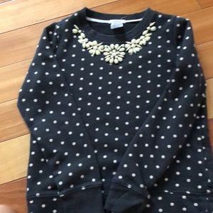 Girls size 8 crewcuts gray sweatshirt sweater